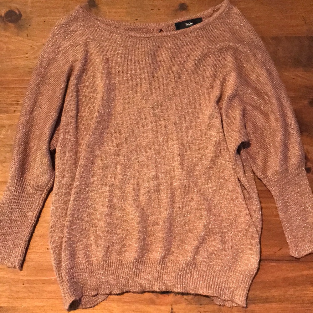 Salmon glittery sweater